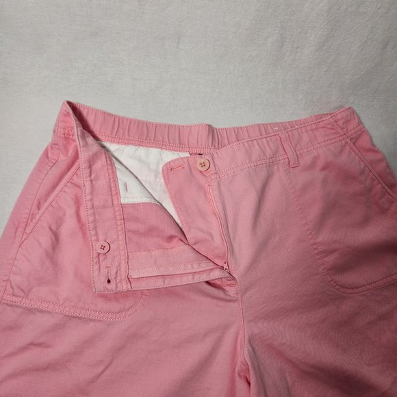 TALBOTS TALBOTS Gorpcore PINK Semi Elastic Waist Roll Leg Bermuda Short Size 16. - Picture 9 of 16